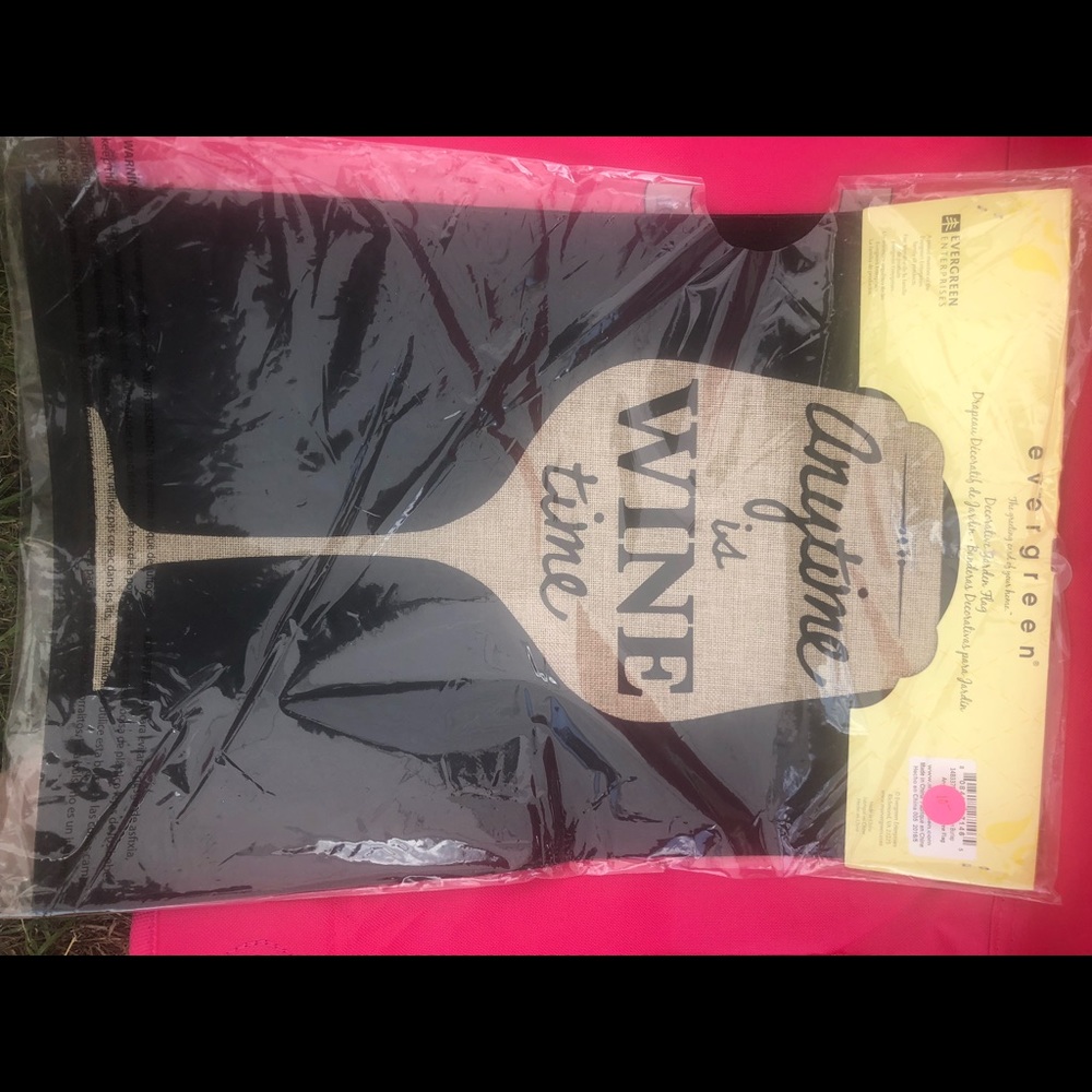 Garden Flag - Anytime is Wine Time